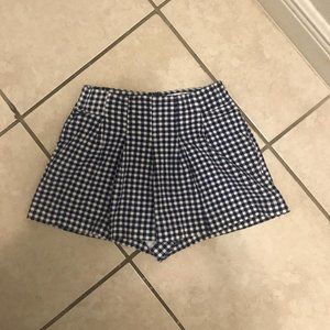 Zara Blue and White Gingham shorts Medium